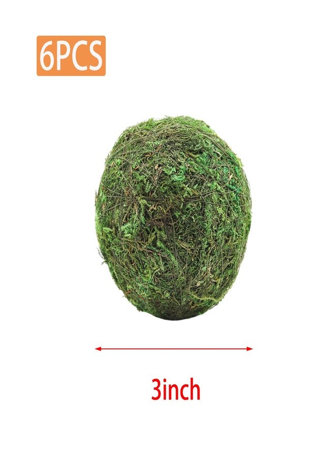 Wuyituart 6 Pcs Faux Moss Balls Decorative 3.1 Inch Artificial Green Moss Balls Decor - Image 2